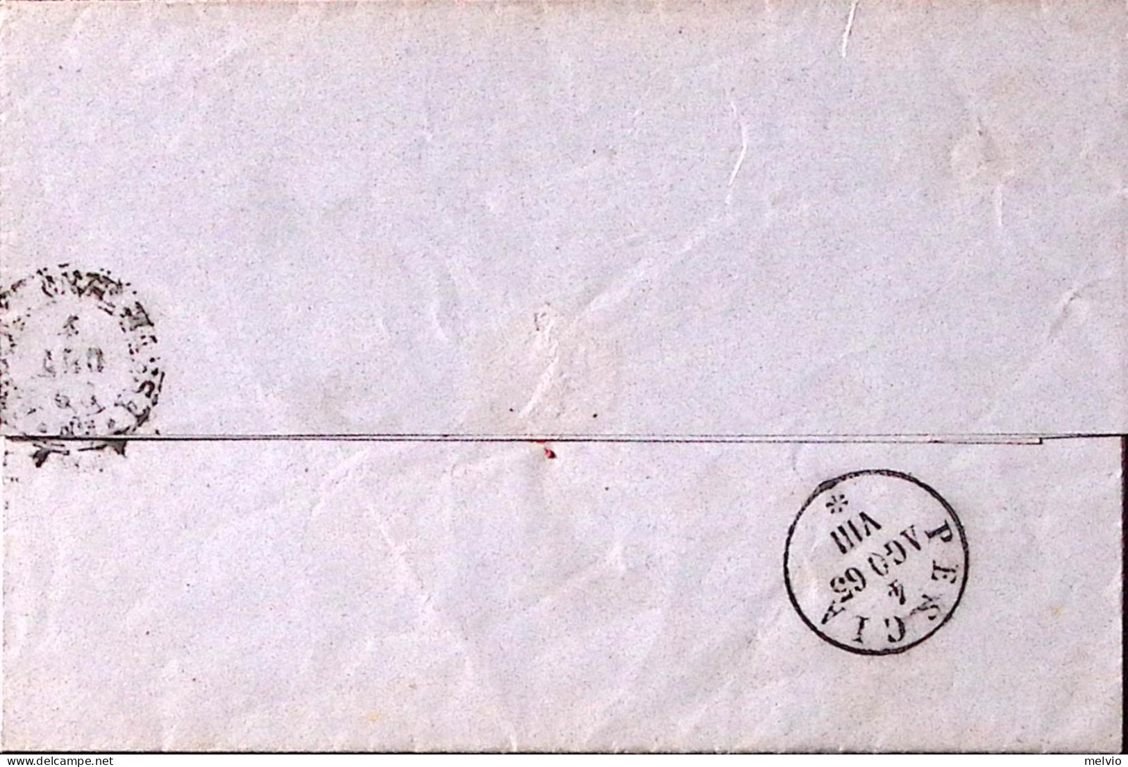1863-LITOGRAFATO C. 15 (13) Isolato Su Lettera Completa Testo Firenze (3.8) - Marcophilie