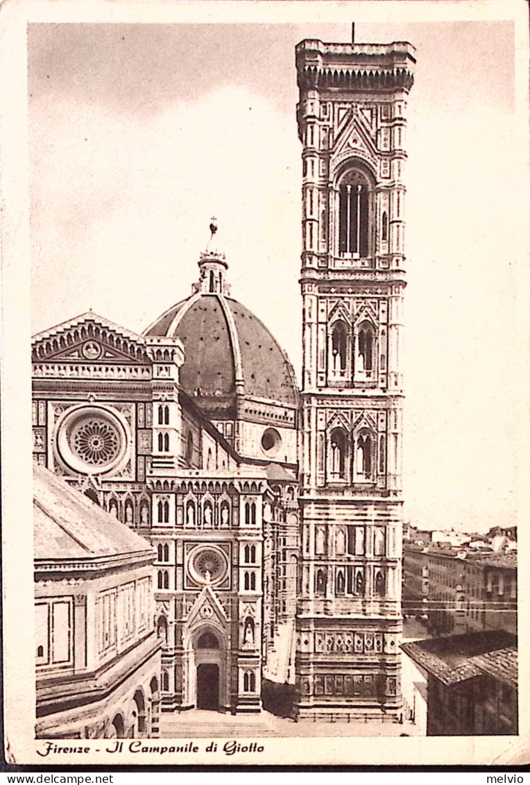 1943-FIRENZE Il Campanile Di Giotto, Viaggiata (9.8) - Firenze (Florence)