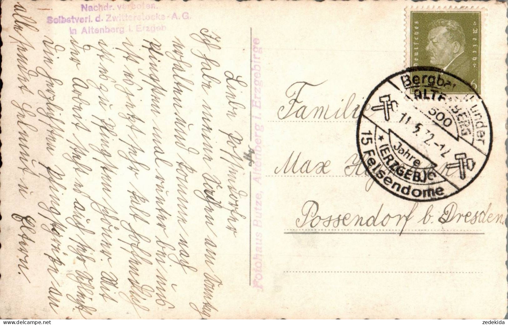 H2471 - Altenberg - Heinrichsohle - Sonderstempel - Fotohaus Butze - Altenberg