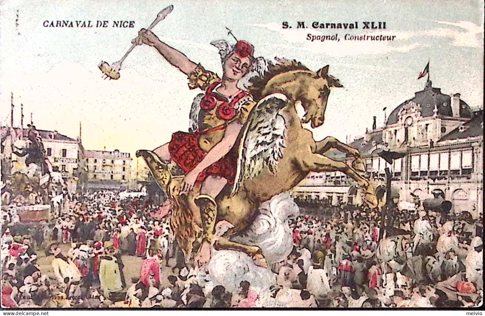 1914-Francia Nice Carnaval S.M. Carnaval XLII^viaggiata (16.2) Per L'Italia - Autres & Non Classés