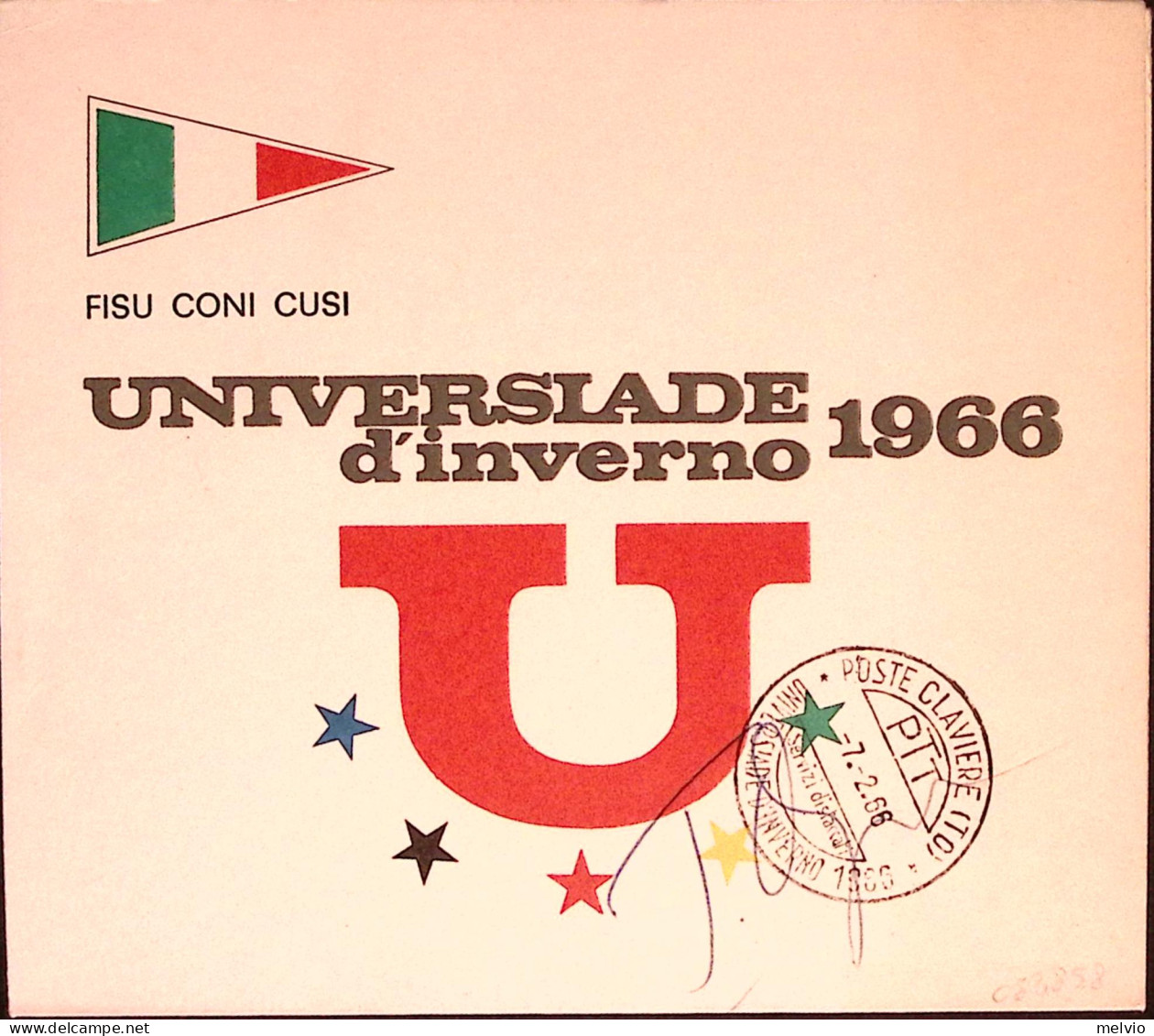 1966-UNIVERSIADI INVERNALI/STAFFETTA MASCHILE/CLAVIERE (7.2) Annullo Speciale, S - Sonstige & Ohne Zuordnung