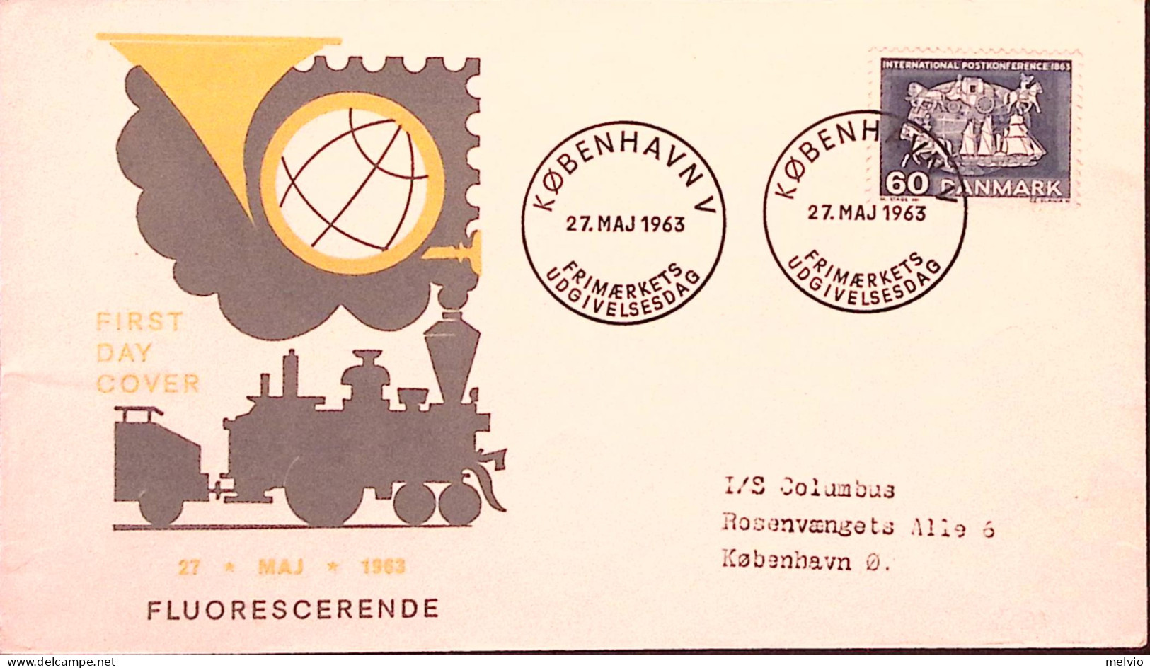 1963-Danimarca 100 Conferenza Postale Fdc - Altri & Non Classificati