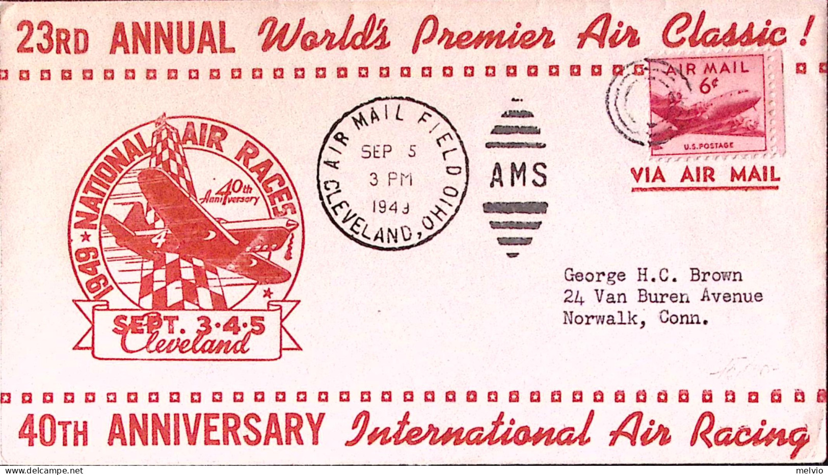 1949-U.S.A.  Cleveland 40^ Anniversario Corse Aeree International Air Racing (5. - Indonésie