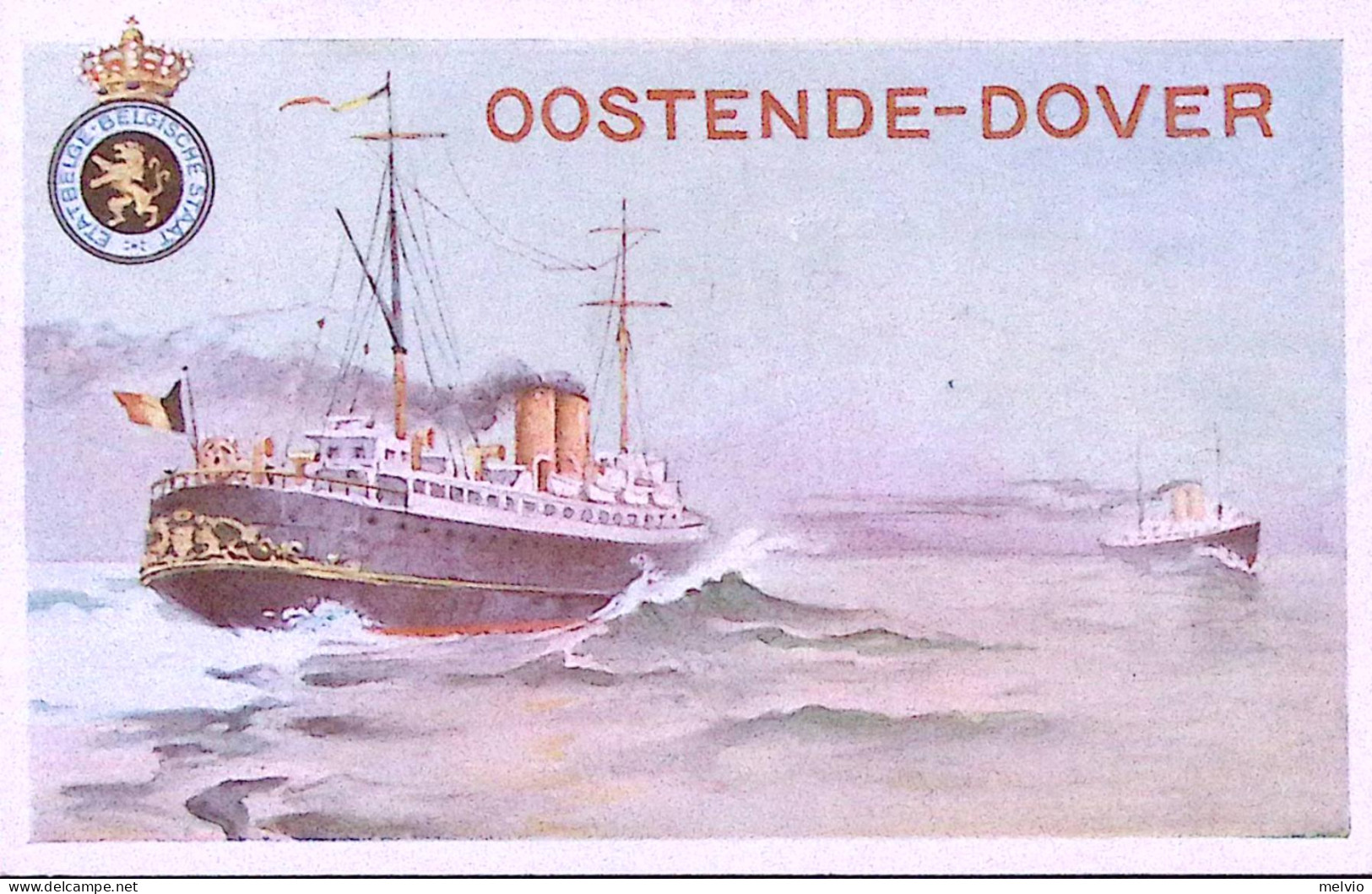 1936-Belgio Cartolina Postale C.10/15 Pubblicitaria OOSTENDE-DOVER, Nuova - Publicité