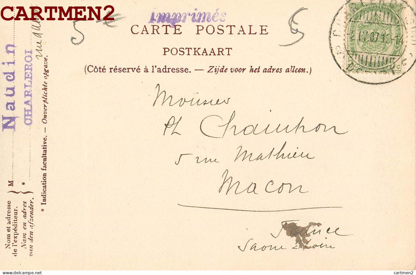 CHARLEROI CHAUSSEE DE BRUXELLES EIDTION DU BAZAR DU LIVRE NAUDIN 1900 - Charleroi