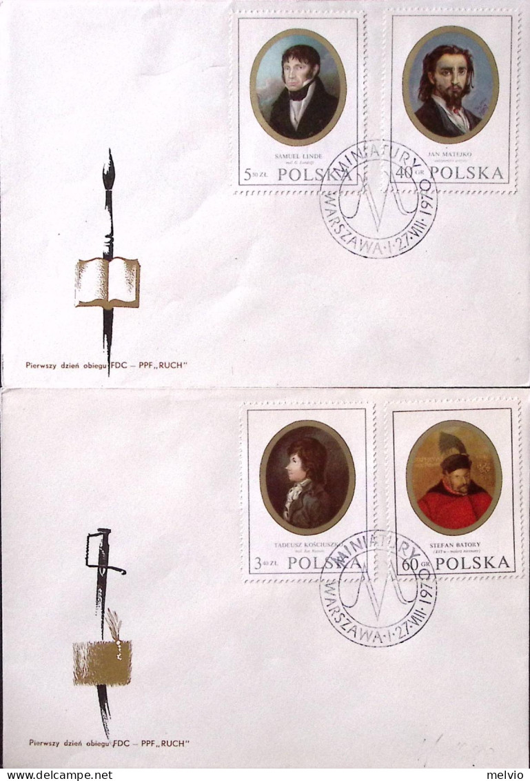 1970-POLONIA Miniature Serie Cpl. 8 Valori (1866/3) Su 4 Fdc - FDC