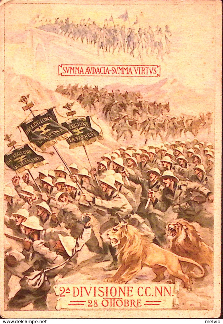 1936-2^ DIVISIONE CC NN 28 OTTOBRE/AFRICA ORIENTALE Cartolina Reggimentale Posta - Afrique Orientale Italienne
