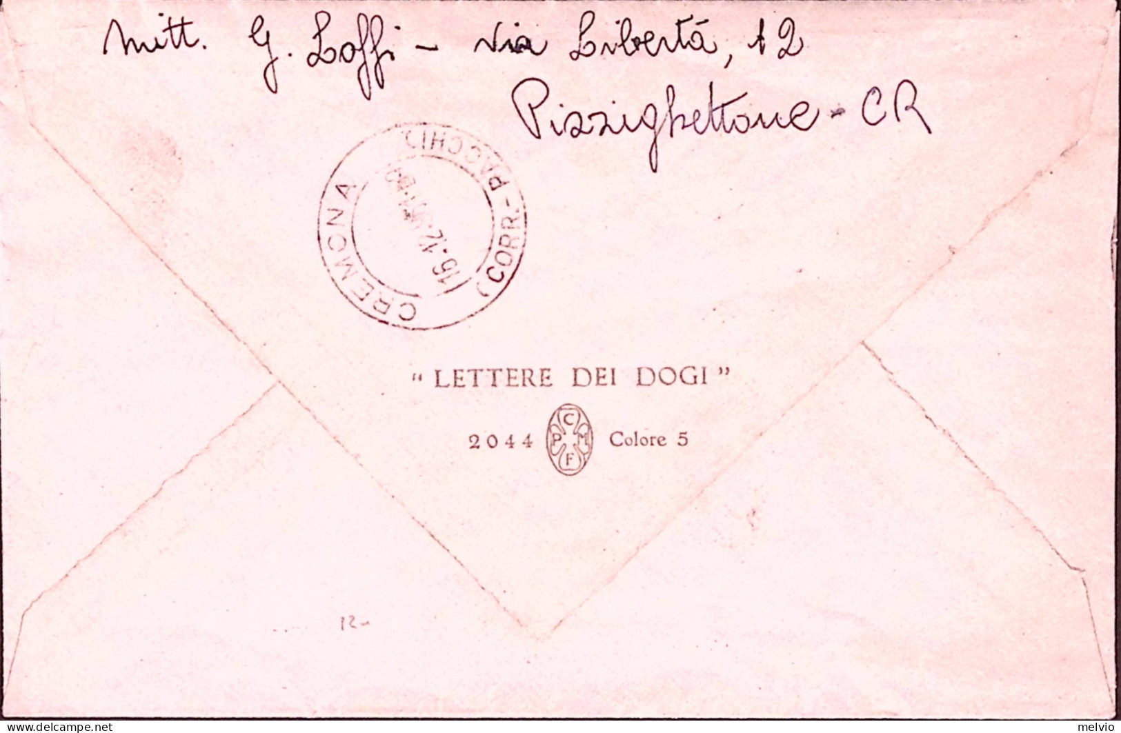 1951-FR.lli SARDEGNA Coppia Lire 10 + IT. LAV. Lire 5 (637+672) Su Busta - 1946-60: Marcophilie