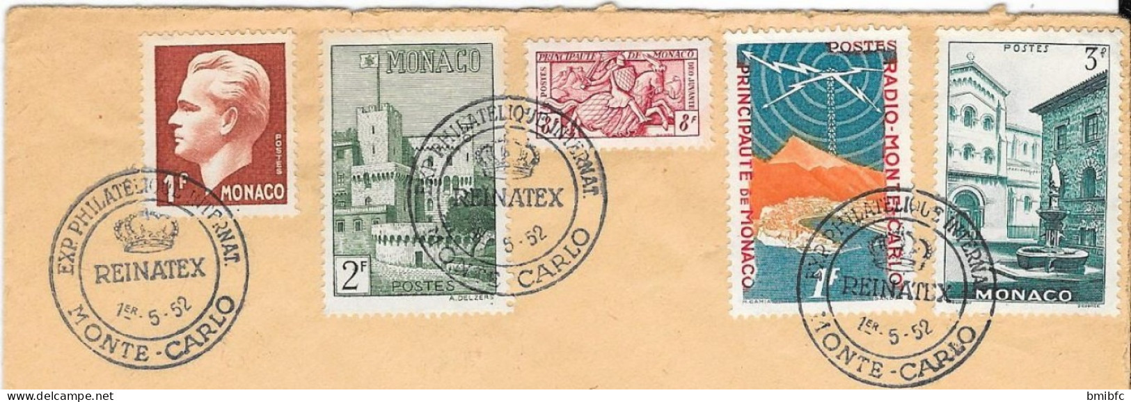 Principauté De Monaco  Sur Lettre 1952 - Lettres & Documents