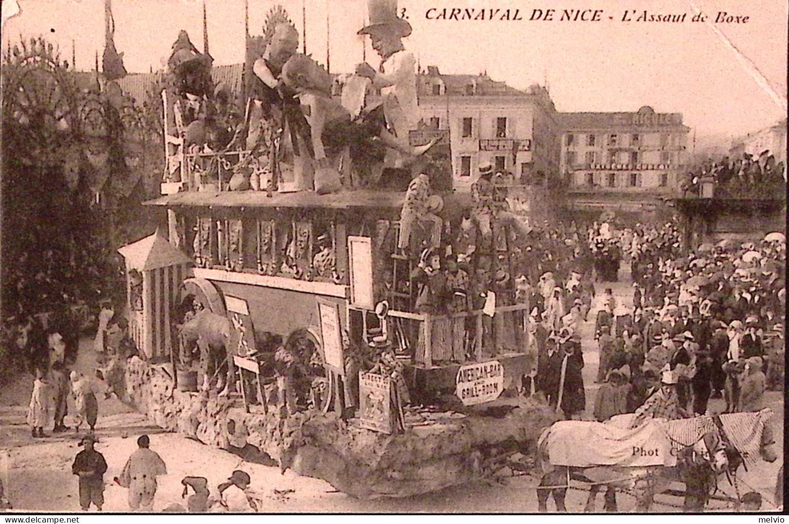 1911-Francia FRANCE CARNEVAL DE NICE Carnevale Di Nizza L'Assaut De Boxe, Viaggi - Autres & Non Classés