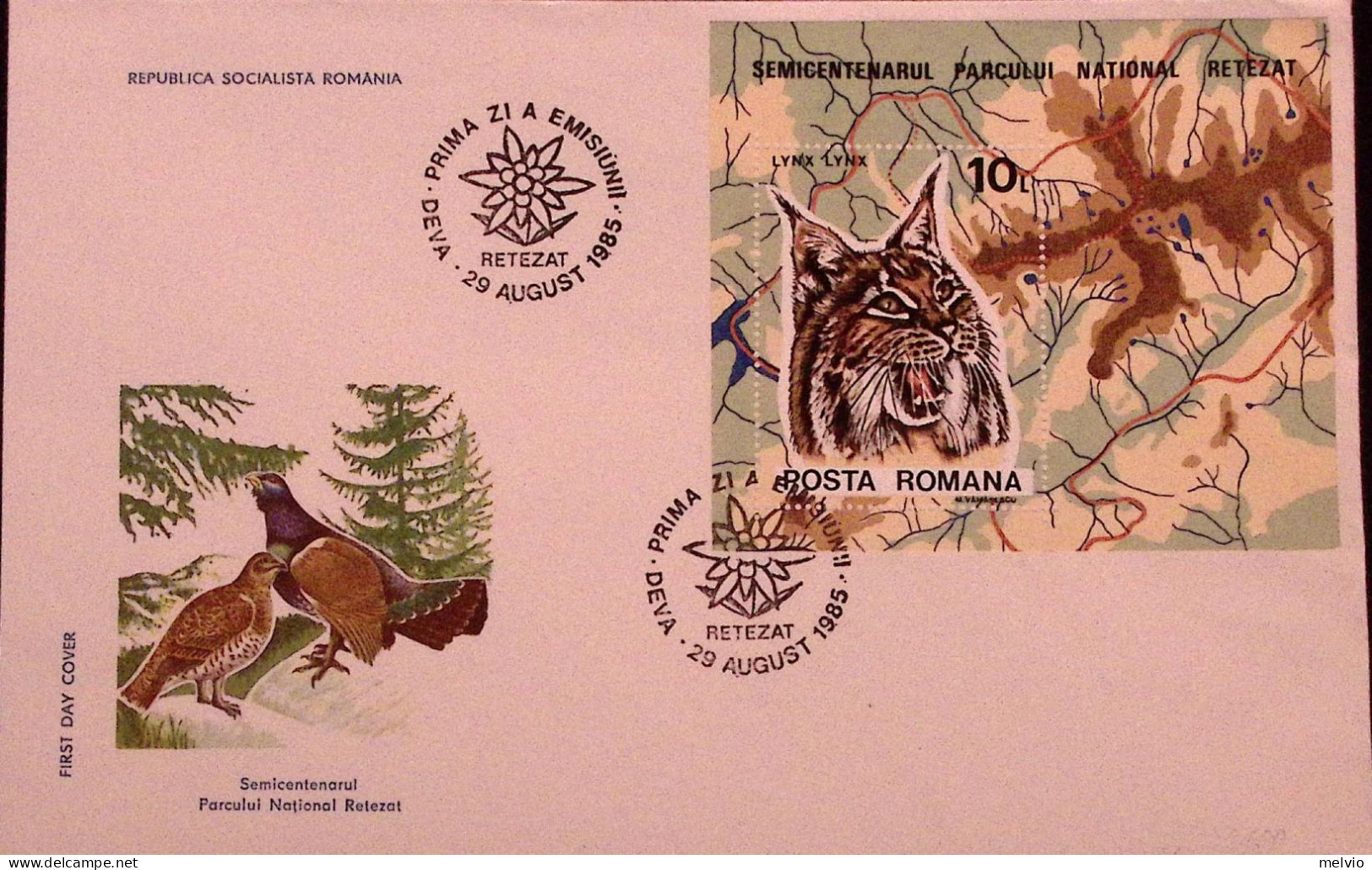 1985-Romania Animali Parco Nazionale Serie Cpl. Tre Fdc - FDC