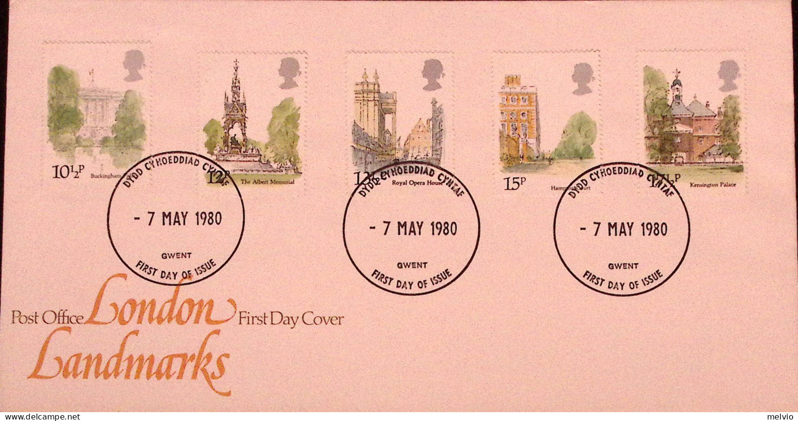 1980-GRAN BRETAGNA GREAT BRITAIN Edifici Di Londra Serie Cpl. (932/6) Fdc - Lettres & Documents