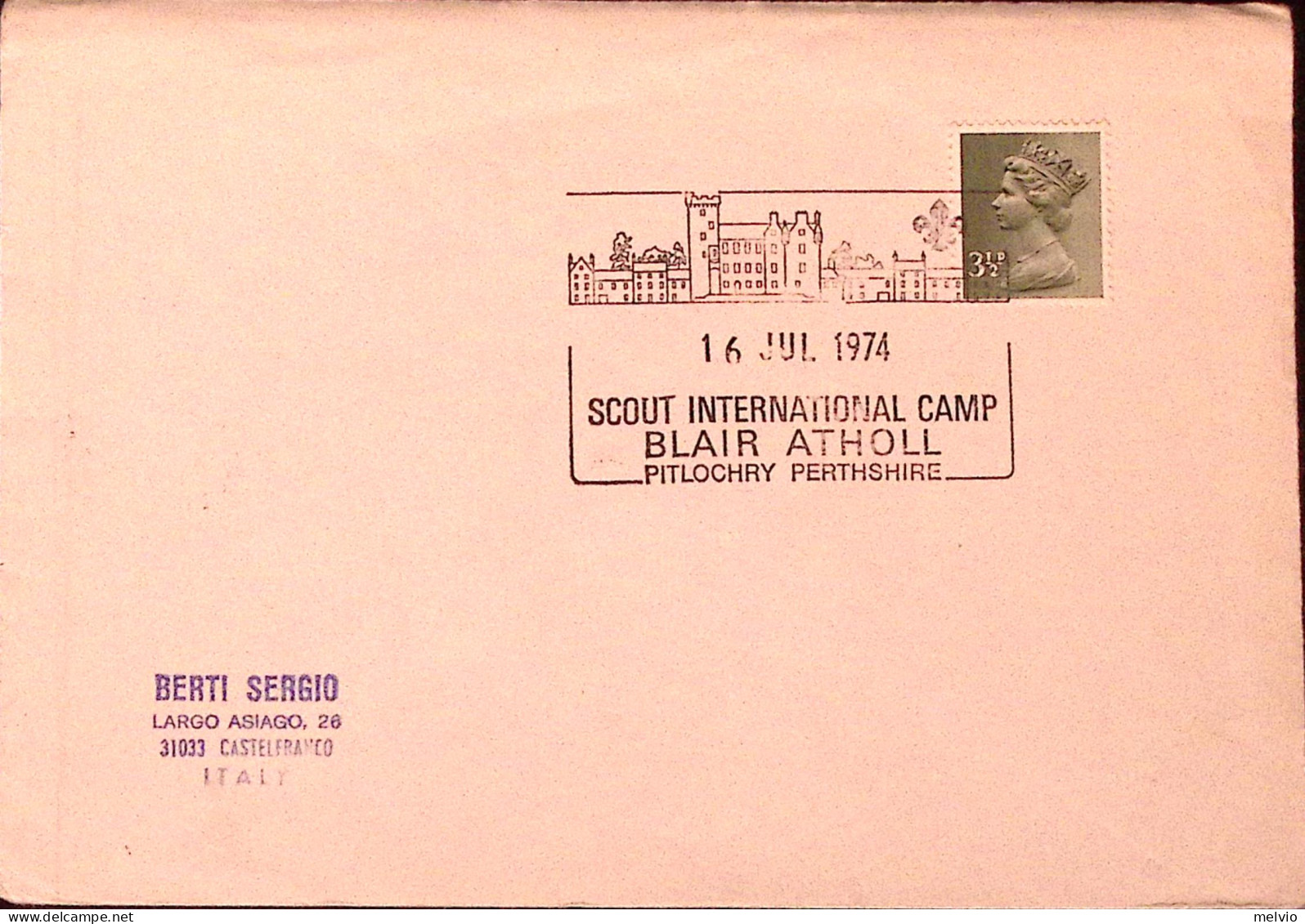 1974-GRAN BRETAGNA GREAT BRITAIN Campo Scout Blair Atholl (16.7) Ann. Spec. - Lettres & Documents