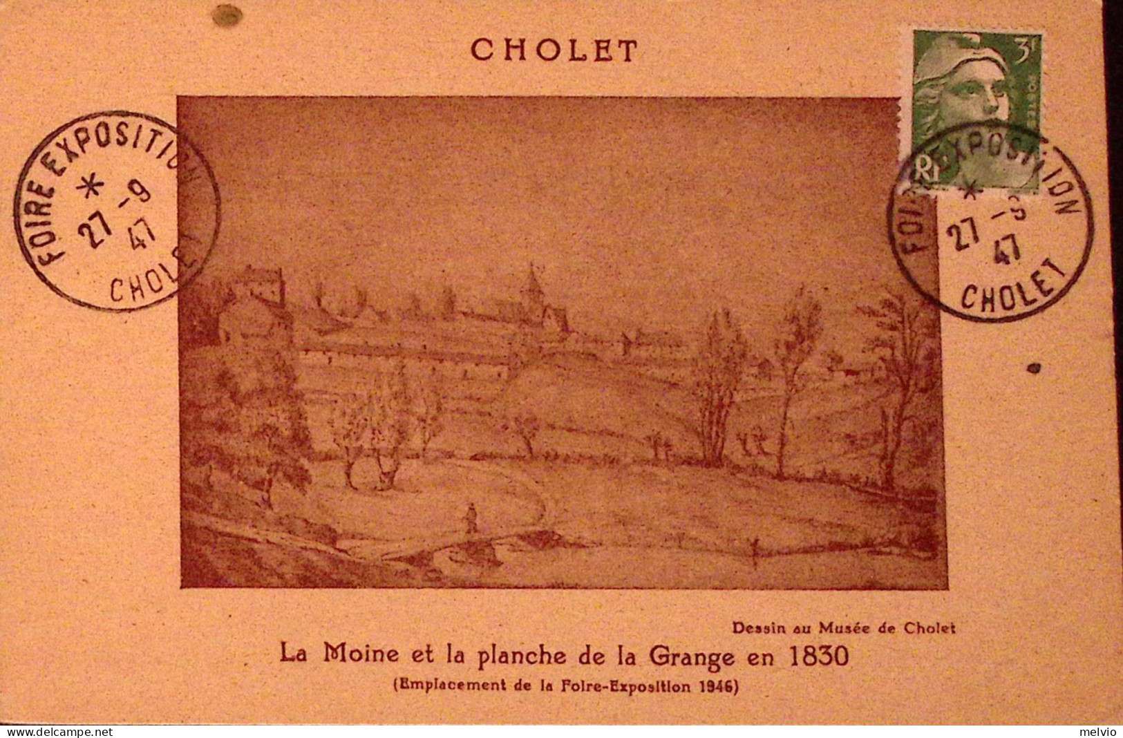 1947-Francia FRANCE Fiera Esposizione/Cholet (27.9.47) Ann. Spec. - 1862 Napoléon III