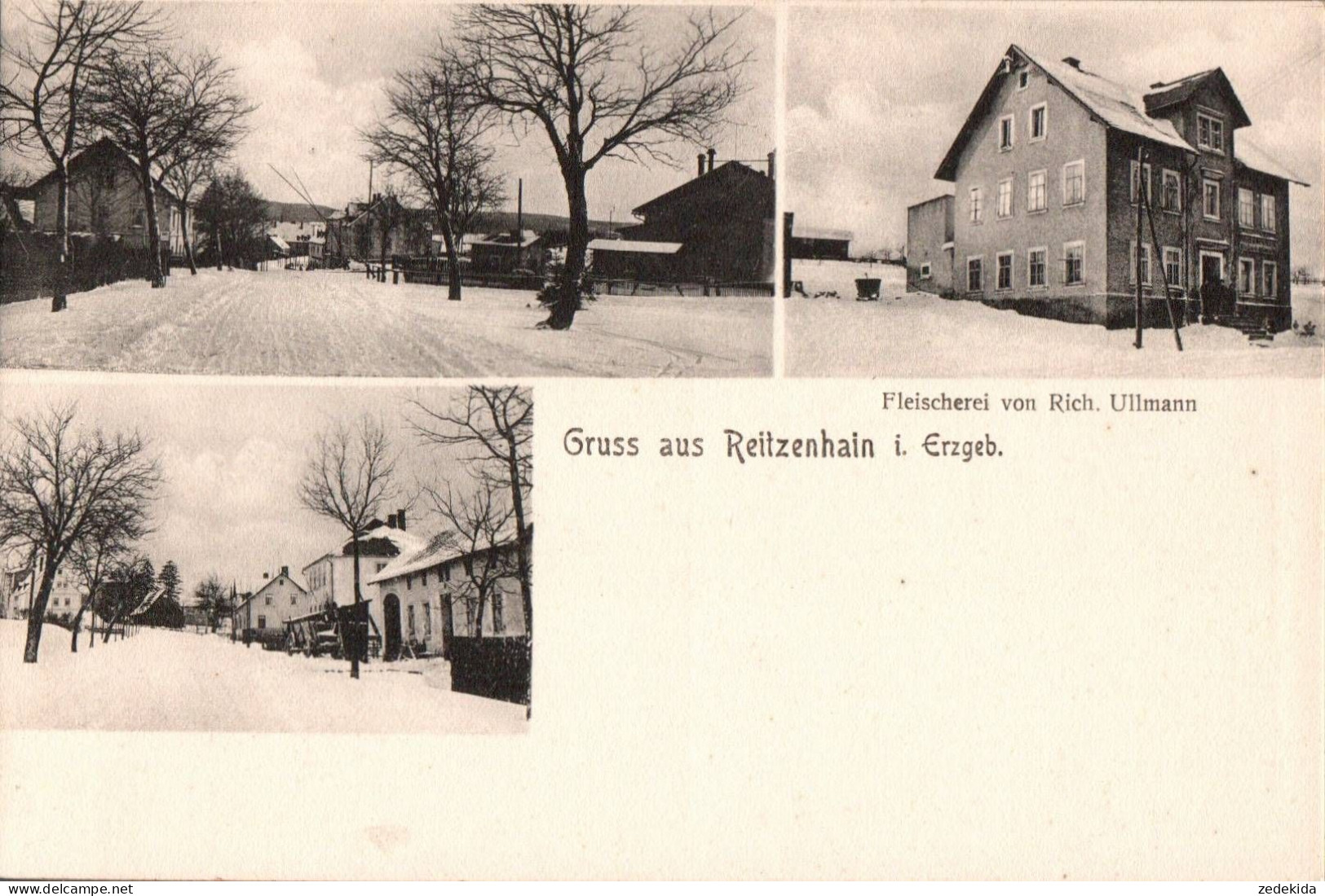 H2474 - Reitzenhain (Marienberg) - Fleischerei - Carl Eduard Spahn Olbernhau - Marienberg