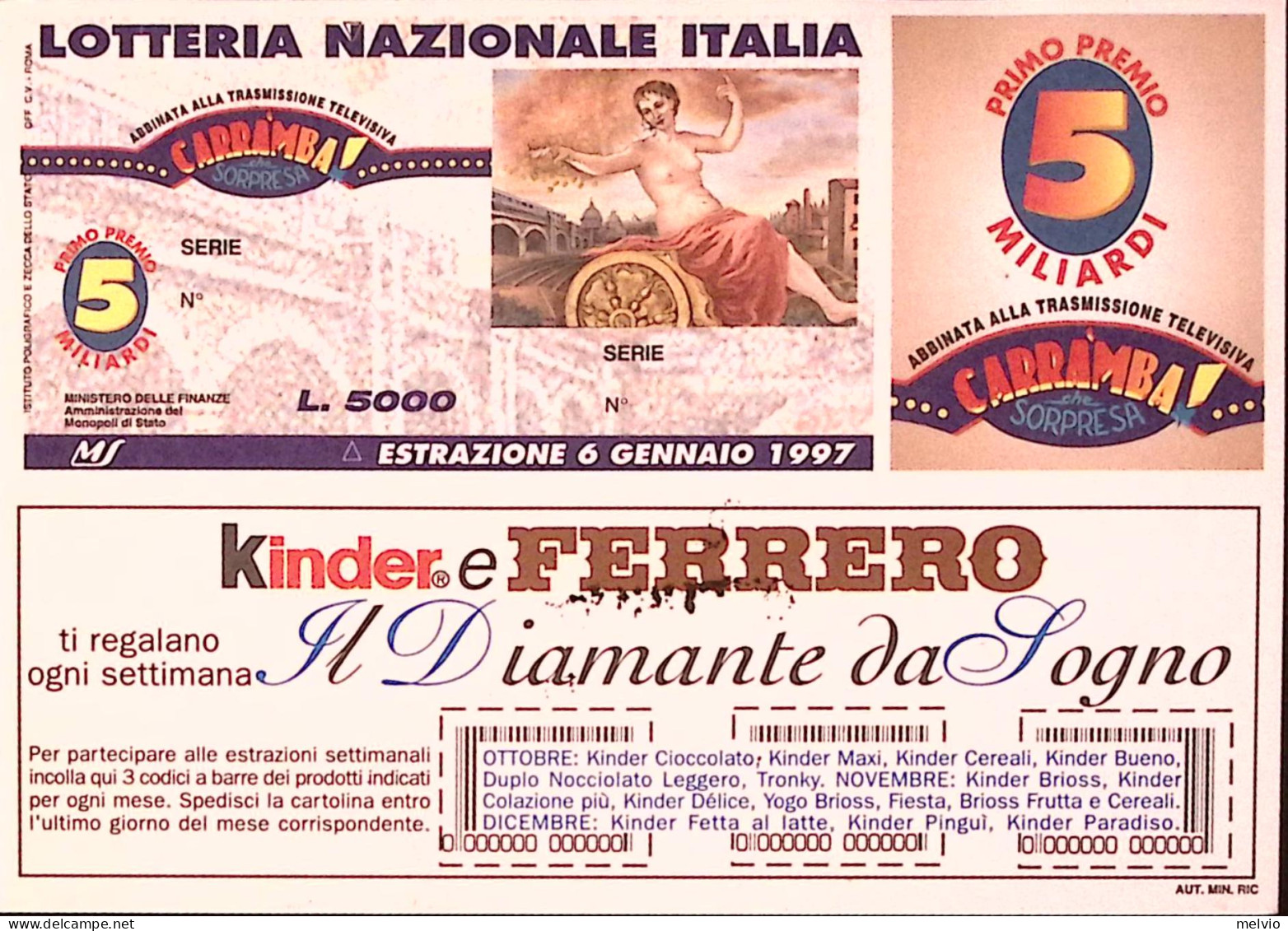 1997-cartolina Concorso RAI Con Palese Frode Postale Forlì (16.10) Non Tassata - 1991-00: Poststempel