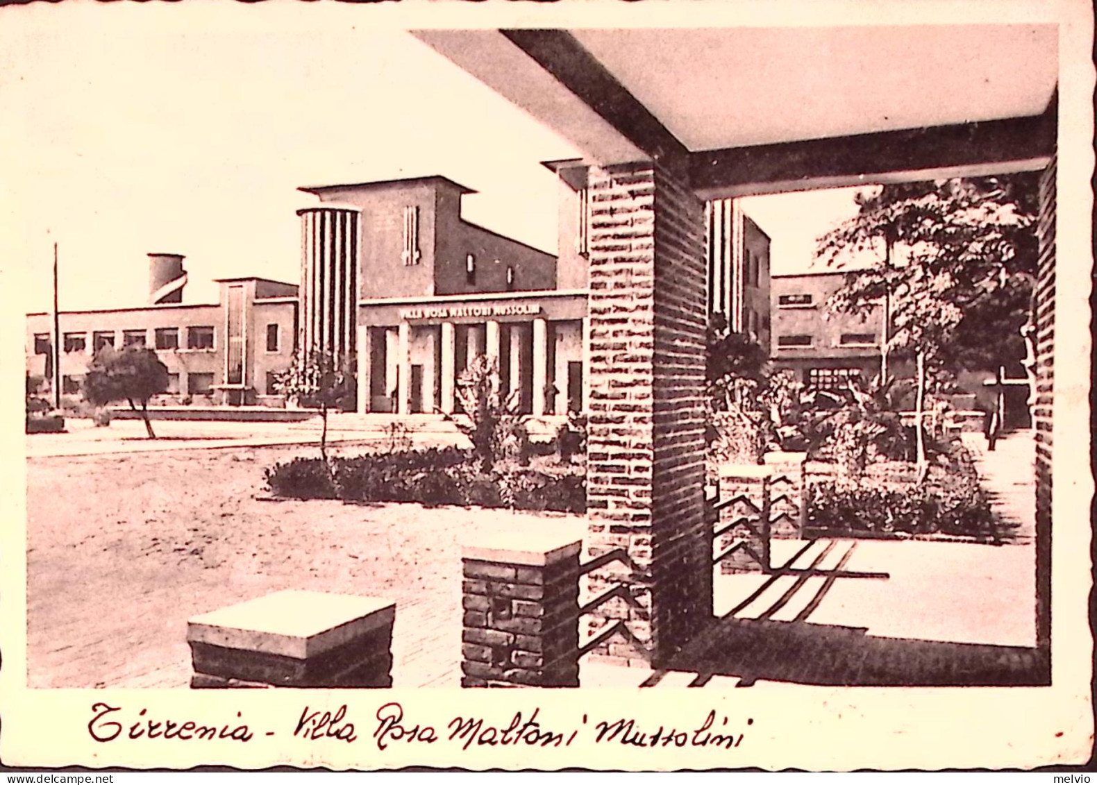 1936-ORAZIO C.20 (399) Isolato Su Cartolina Tirrenia Villa Rosa Maltoni Mussolin - Pisa