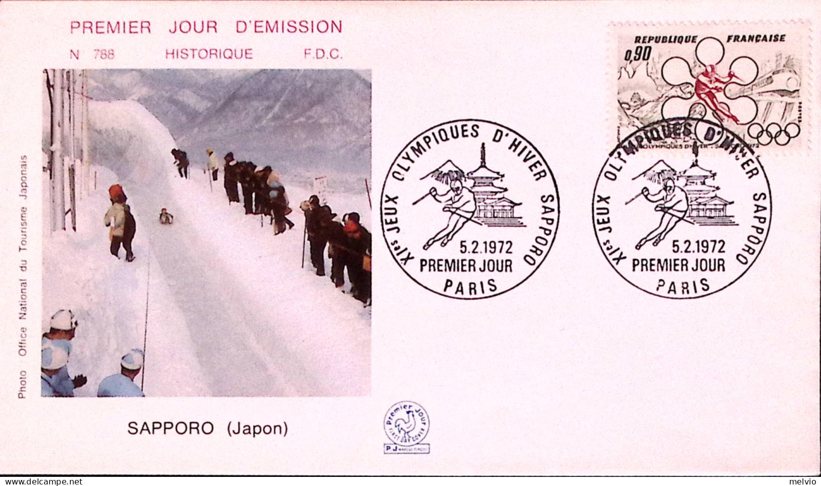 1972-Francia FRANCE Giochi Olimpici Invernale Sapporo (1705) Fdc - 1970-1979