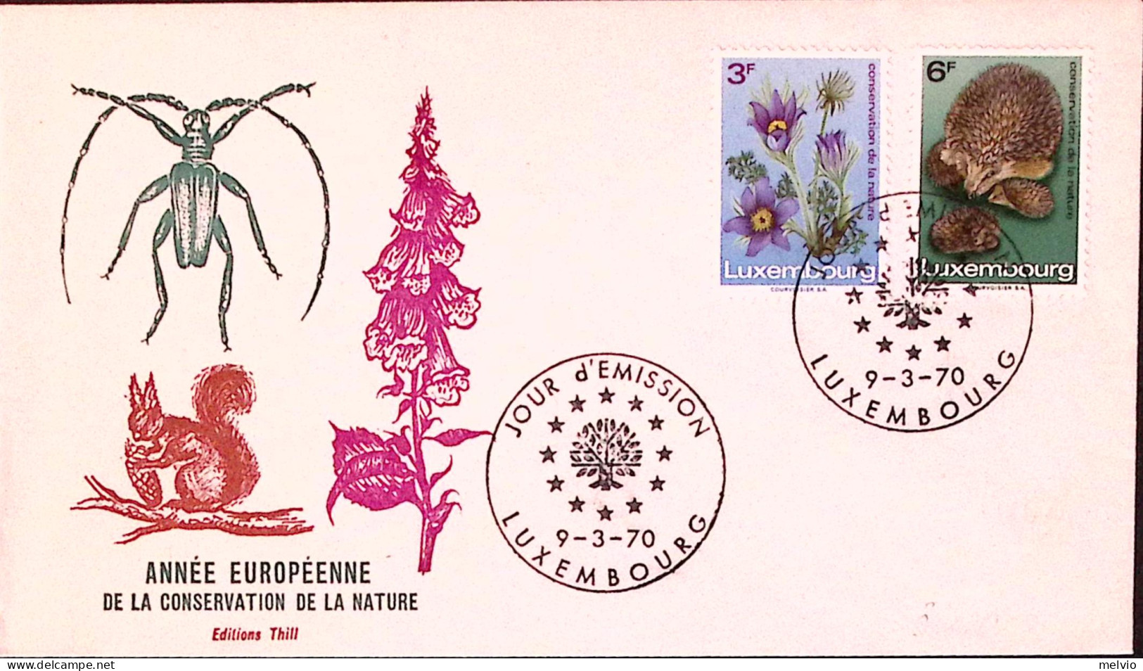 1970-LUSSEMBURGO LUXEMBOURG Protezione Natura Serie Cpl. (754/5) Fdc - FDC