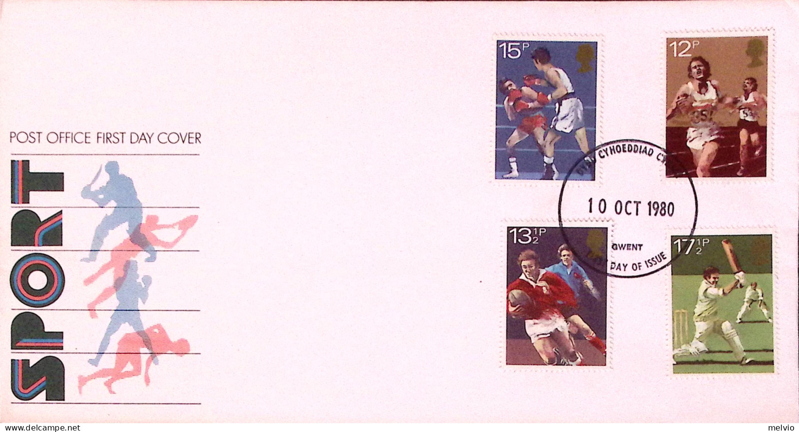 1980-GRAN BRETAGNA GREAT BRITAIN Associazioni Sportive Serie Cpl. (955/8) Fdc - Lettres & Documents