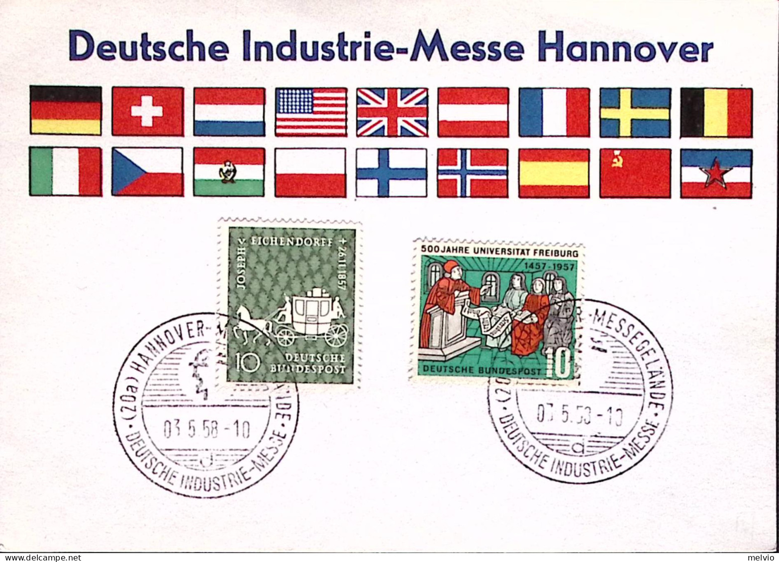 1958-Germania Deutschland Fiera Delle Industrie/Hannover (3.5) Annullo Speciale - Lettres & Documents