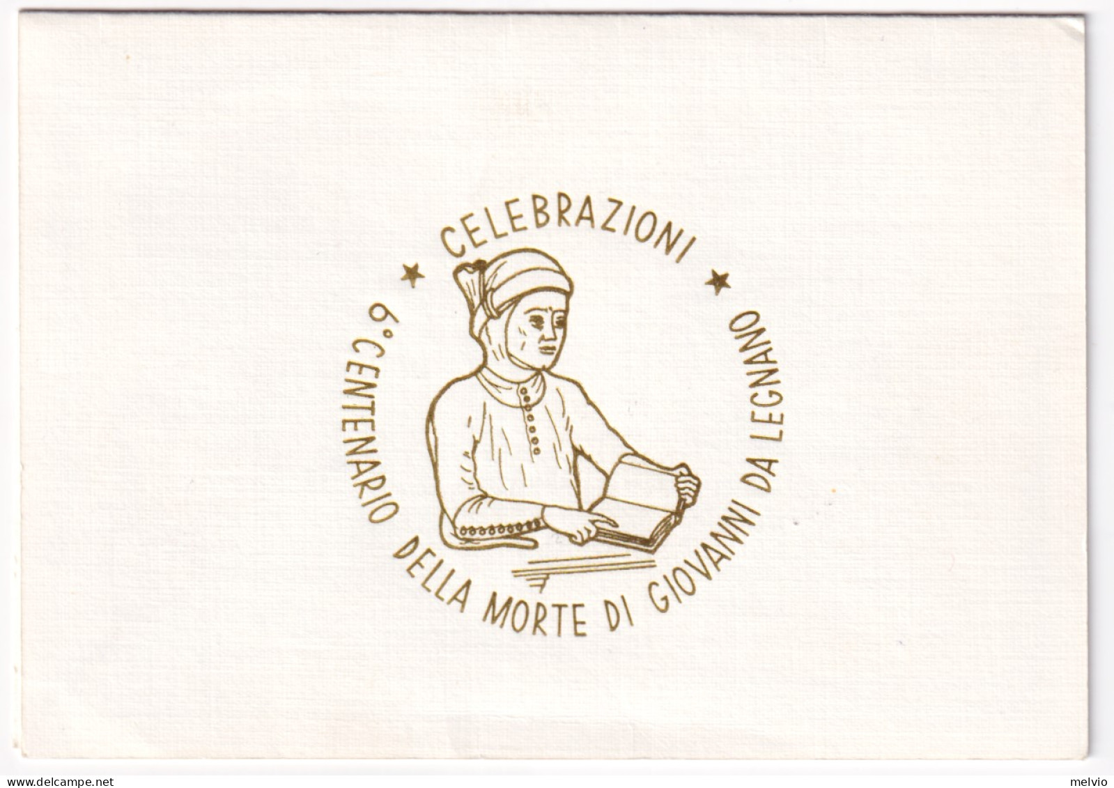 1983-LEGNANO 6^ CENTENARIO MORTE GIOVANNI DA LEGNANO (16.2) Cartoncino Folder An - 1981-90: Marcophilia