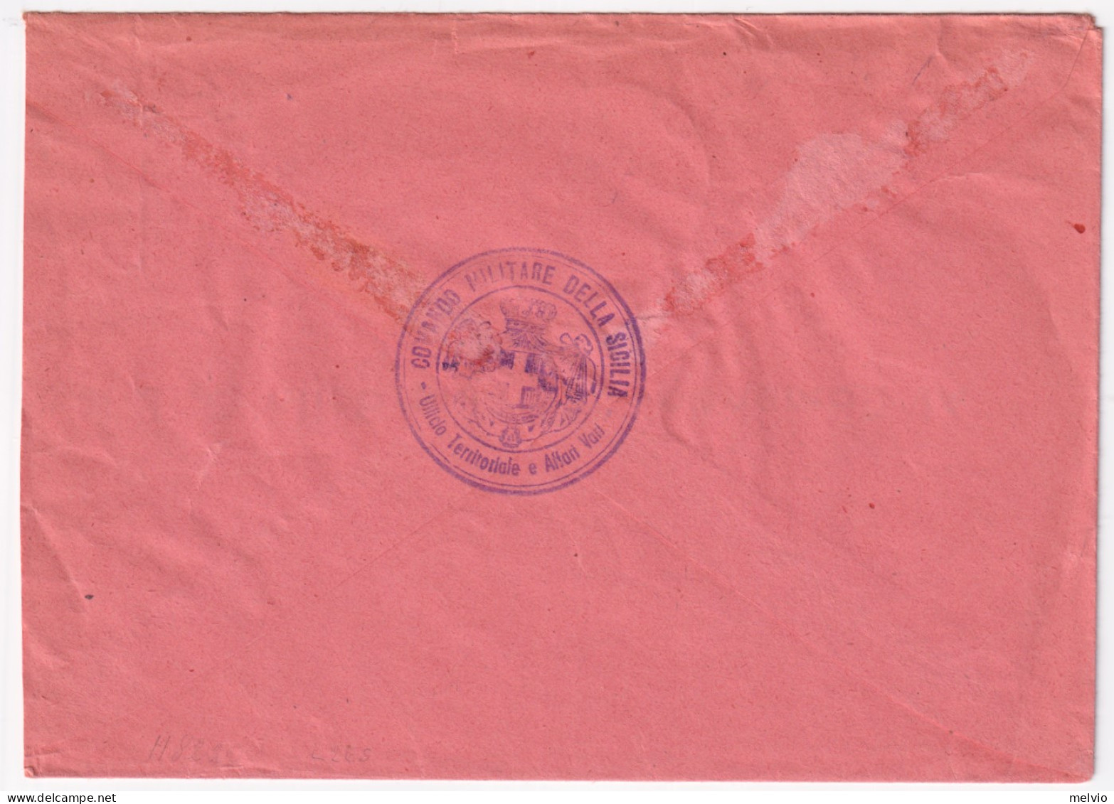 1945-Posta Militare/n. 72 C.2 (22.5) E Lineare Su Raccomandata Servizio - Poststempel