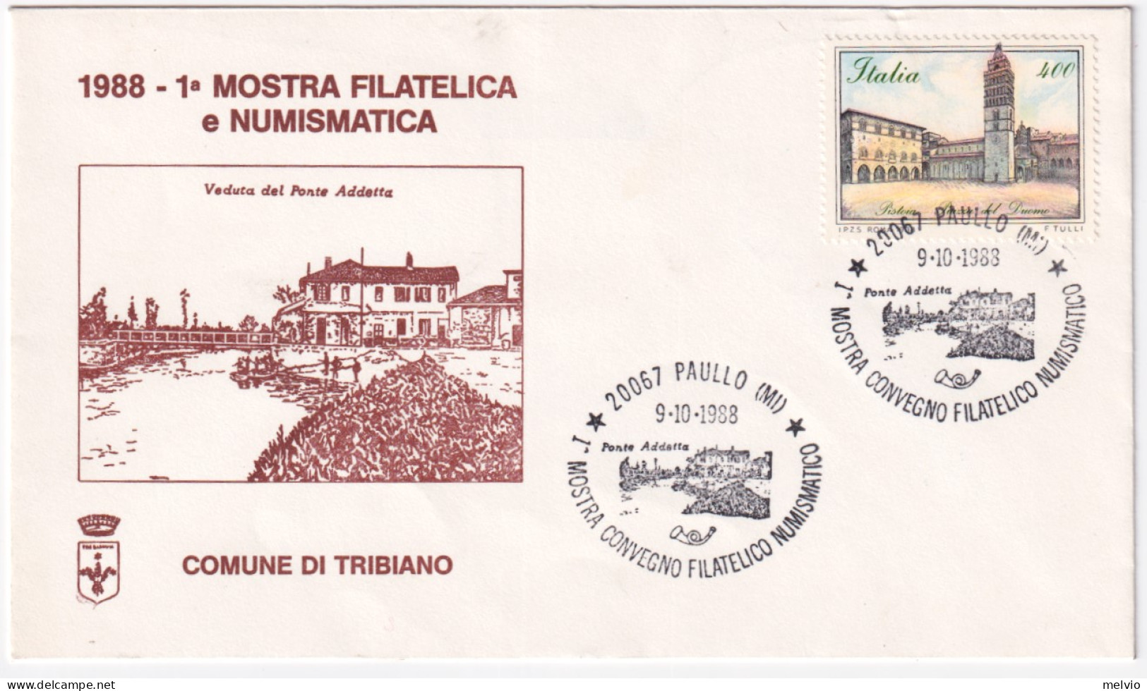 1988-PAULLO MOSTRA CONVEGNO FILATELICO (9.10) Annullo Speciale Su Busta - Manifestations