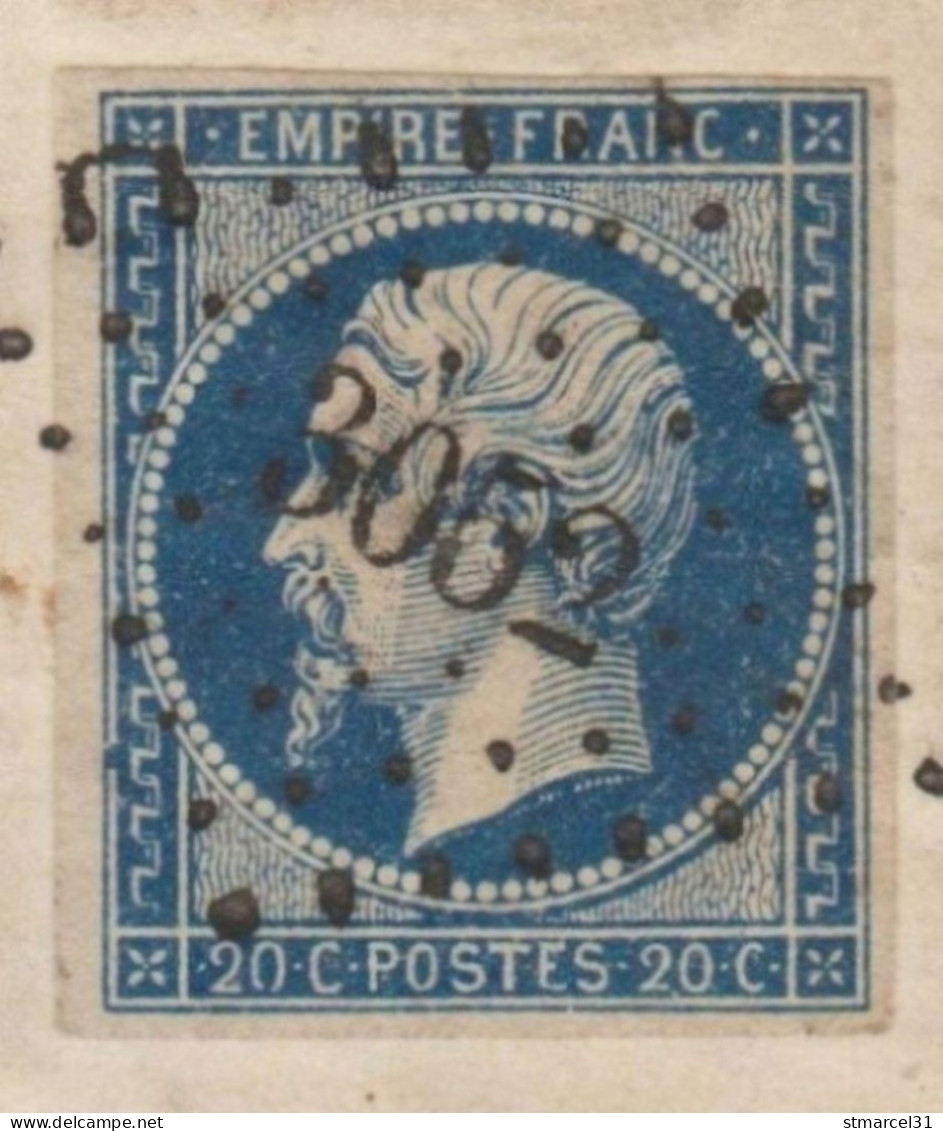 SERIE "POSTFS" LUXE Case 85 Sur BLEU TRES FONCE N°14Ah Luxe - 1853-1860 Napoléon III