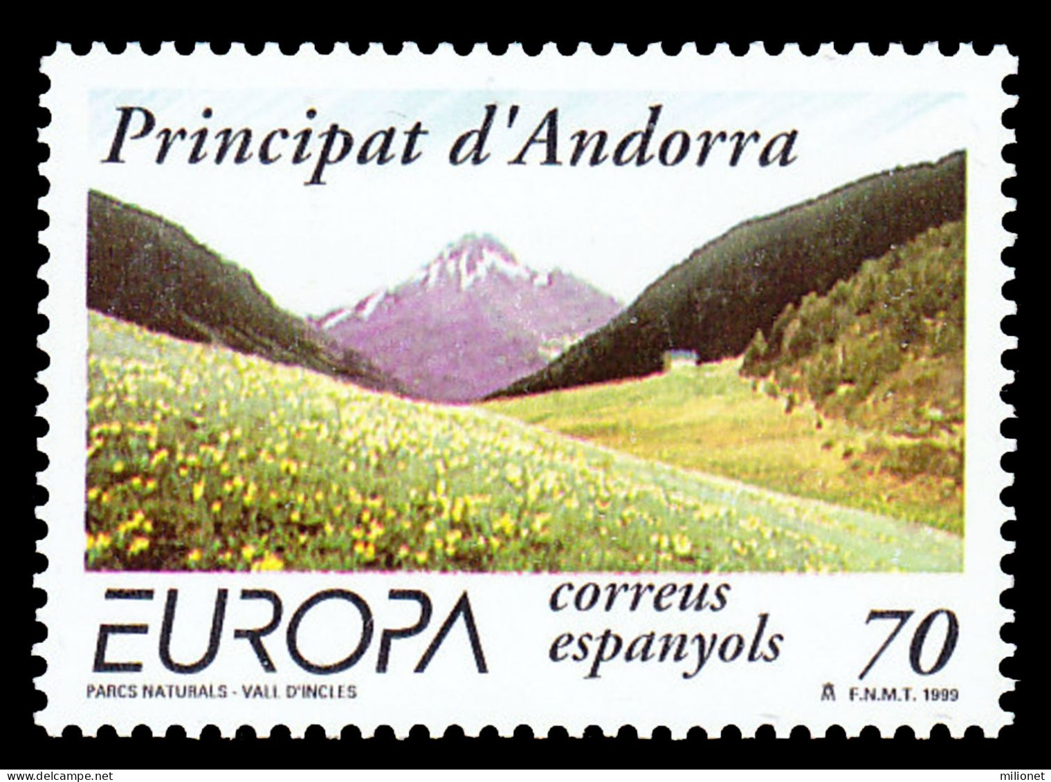 SALE!!! SPANISH ANDORRA ESPAÑOLA 1999 EUROPA CEPT National Reserves & Parks 1 Stamp Set MNH ** - 1999