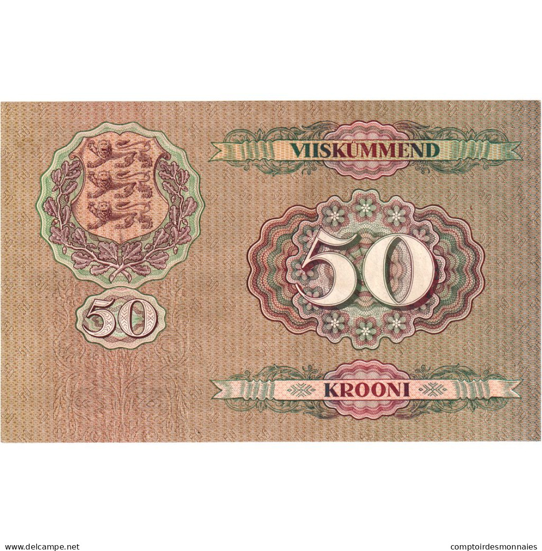 Estonie, 50 Krooni, 1929, KM:65a, SPL - Estonie