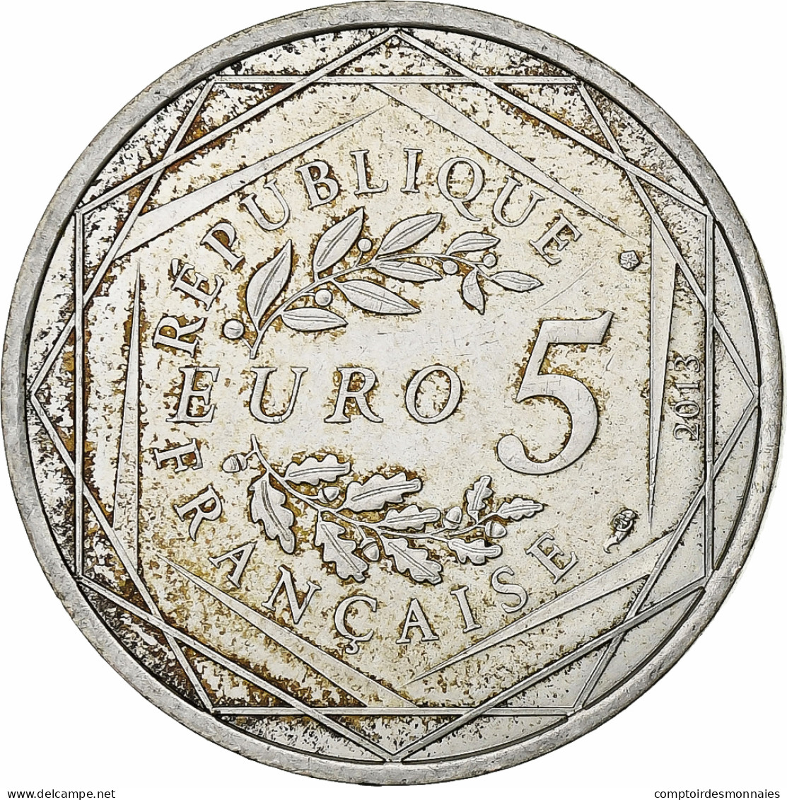 France, 5 Euros, 2013, Argent, SUP+, Gadoury:EU647 - France