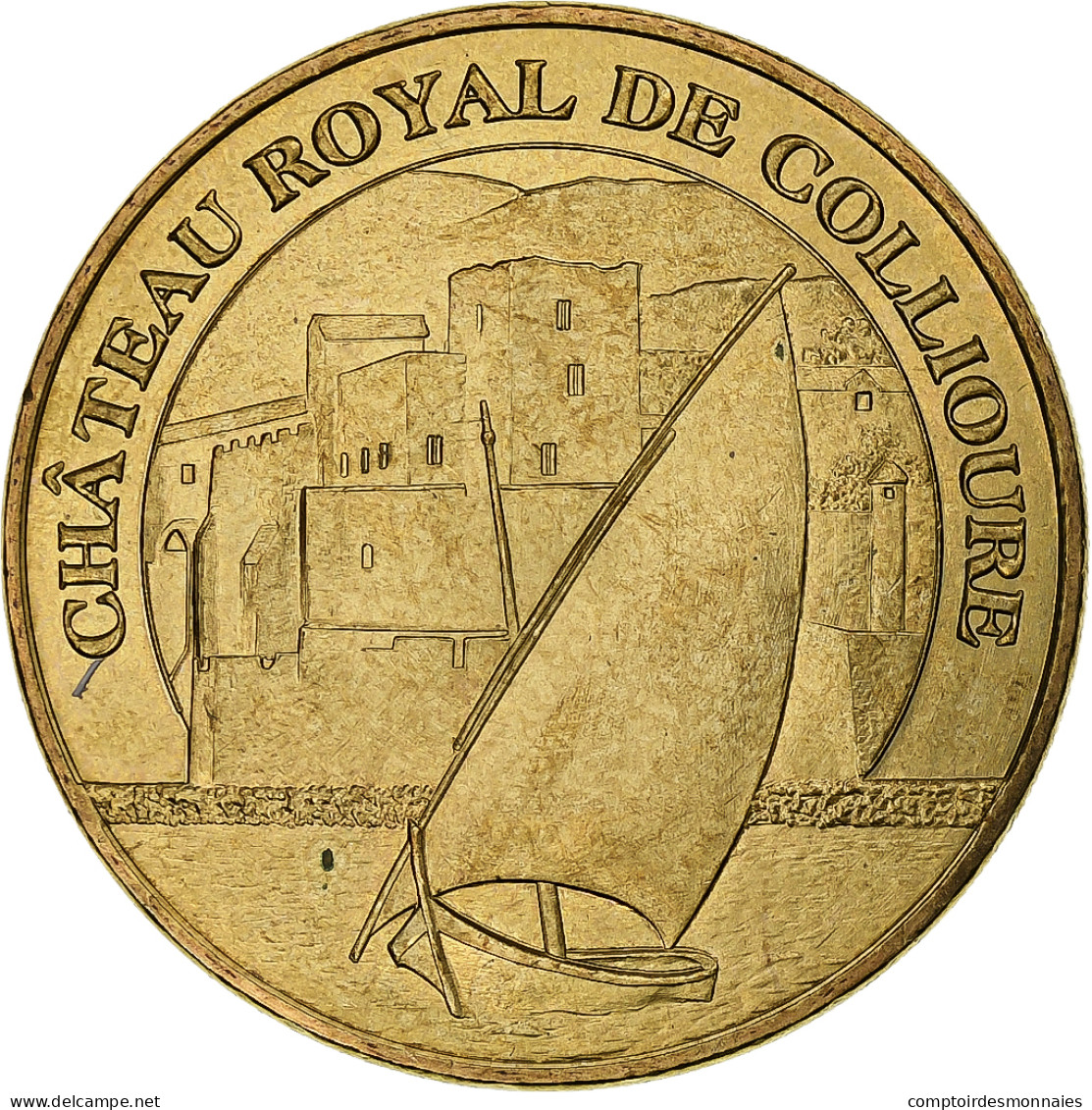 France, Jeton Touristique, Château Royal De Collioure, 2007, MDP, Or Nordique - Other & Unclassified