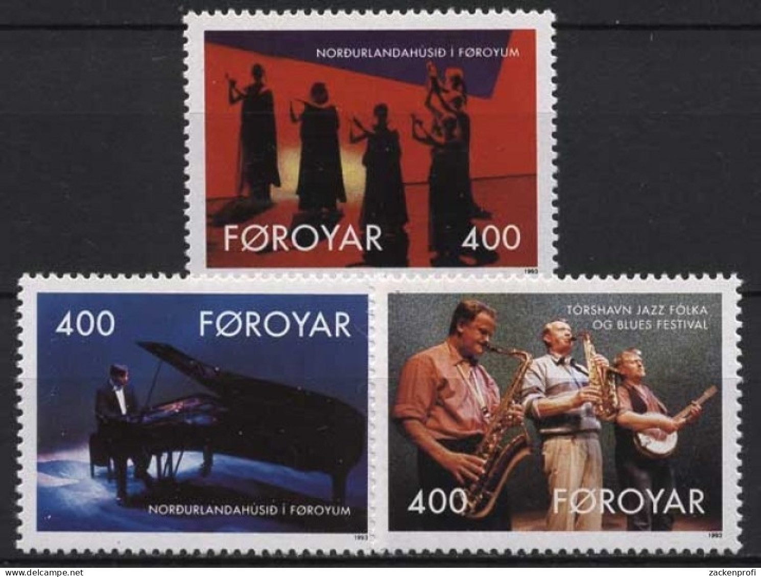 Färöer 1993 10 Jahre Haus Des Nordens Torshavn 243/45 A Postfrisch - Féroé (Iles)