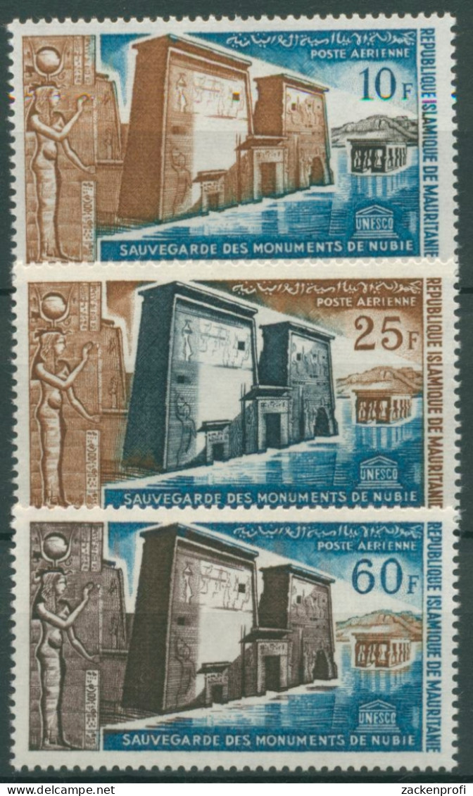Mauretanien 1964 UNESCO-Kampagne Erhaltung Nubischer Denkmäler 226/28 Postfrisch - Mauretanien (1960-...)