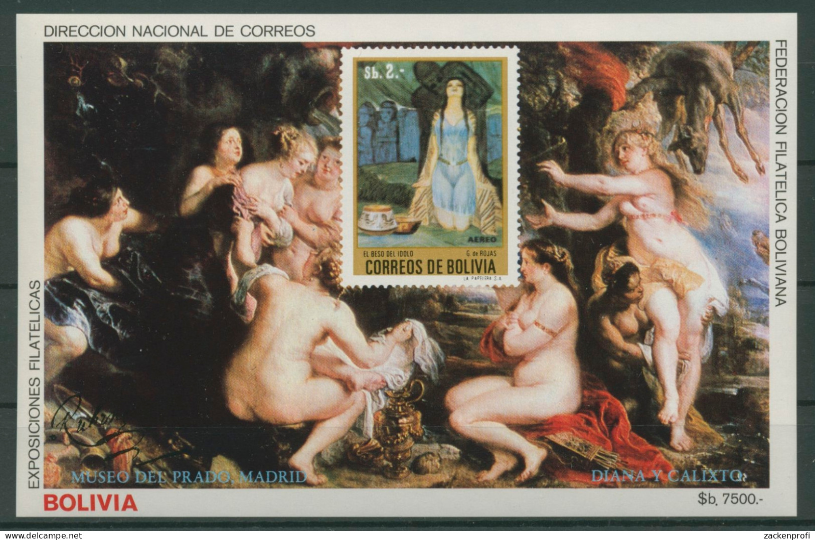 Bolivien 1984 Rubens, Gemälde Block 140 Postfrisch (C22875) - Bolivie