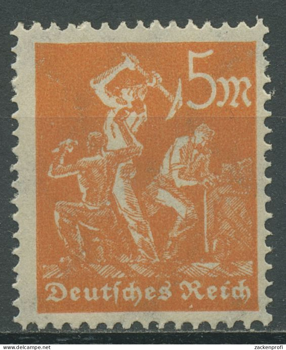 Deutsches Reich 1923 Freim. Arbeiter Auf Kartonpapier 238 Z Postfrisch Geprüft - Neufs