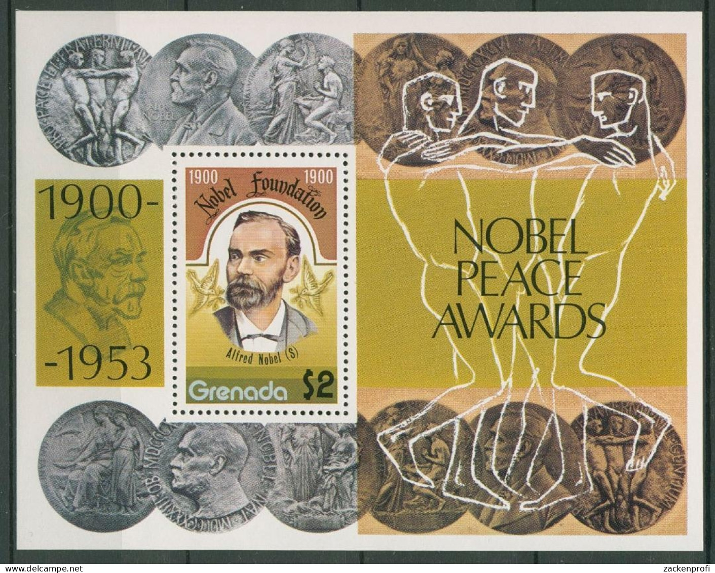 Grenada 1978 Alfred Nobel Nobelpreis Block 68 Postfrisch (C94524) - Grenade (1974-...)