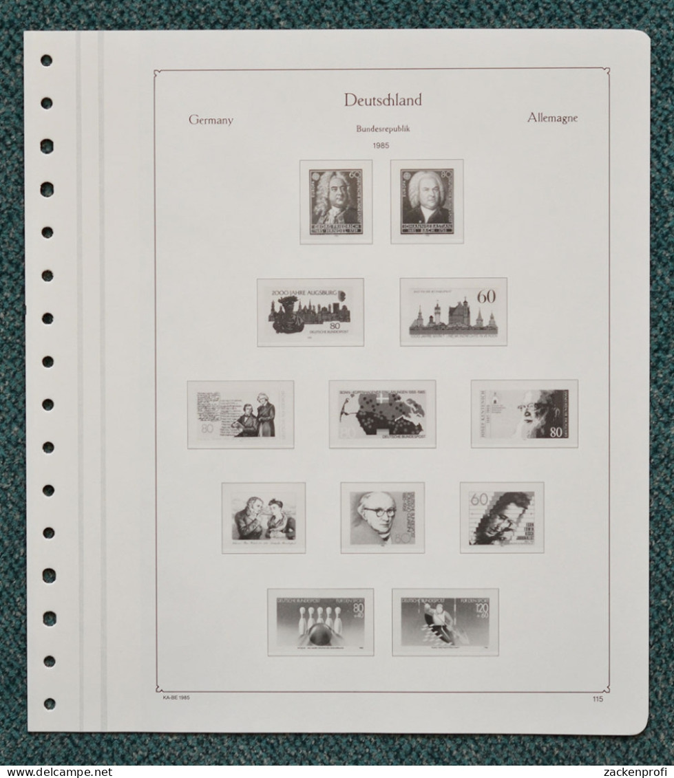 KABE Of Vordruckblätter Bund 1985/89 Gebraucht, Neuwertig (Z159) - Pre-printed Pages