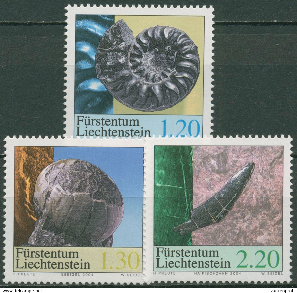 Liechtenstein 2004 Fossilien 1365/67 Postfrisch - Ongebruikt