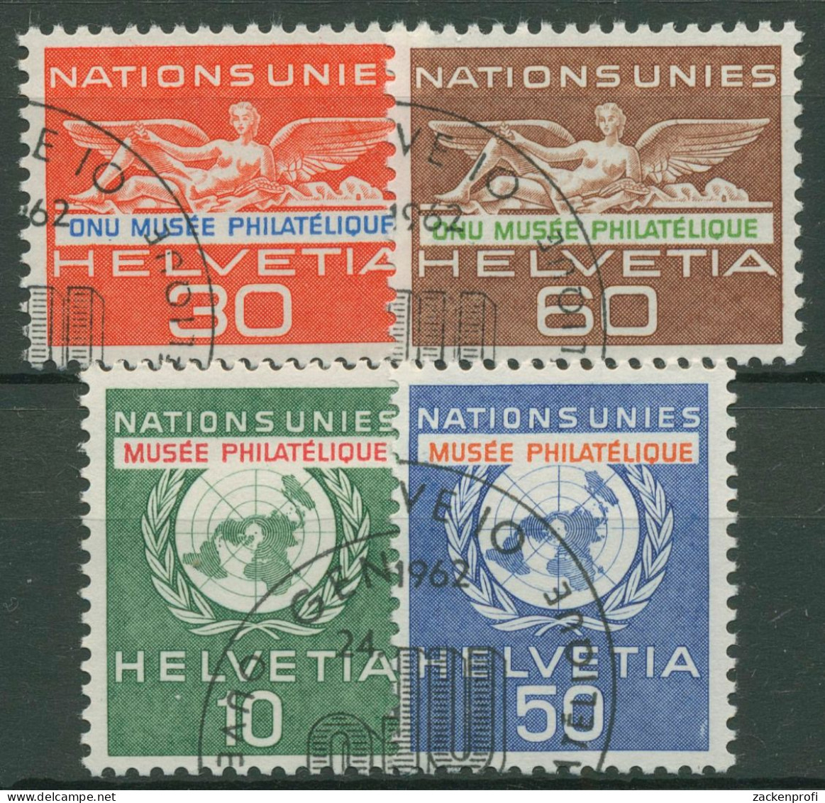 Europ. Amt Der Ver. Nationen (ONU/UNO) 1962 Philatelie-Museum 34/37 Gestempelt - Service