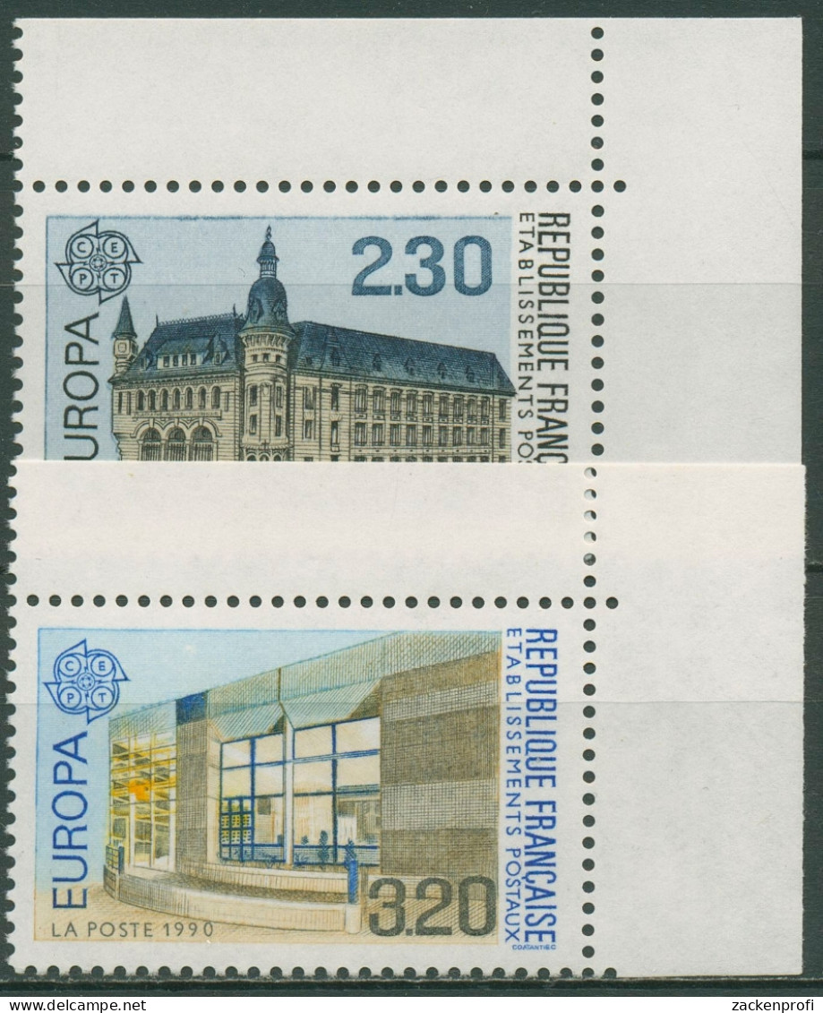 Frankreich 1990 Europa CEPT Postämter Postamt Macon 2770/71 Ecke Postfrisch - Unused Stamps