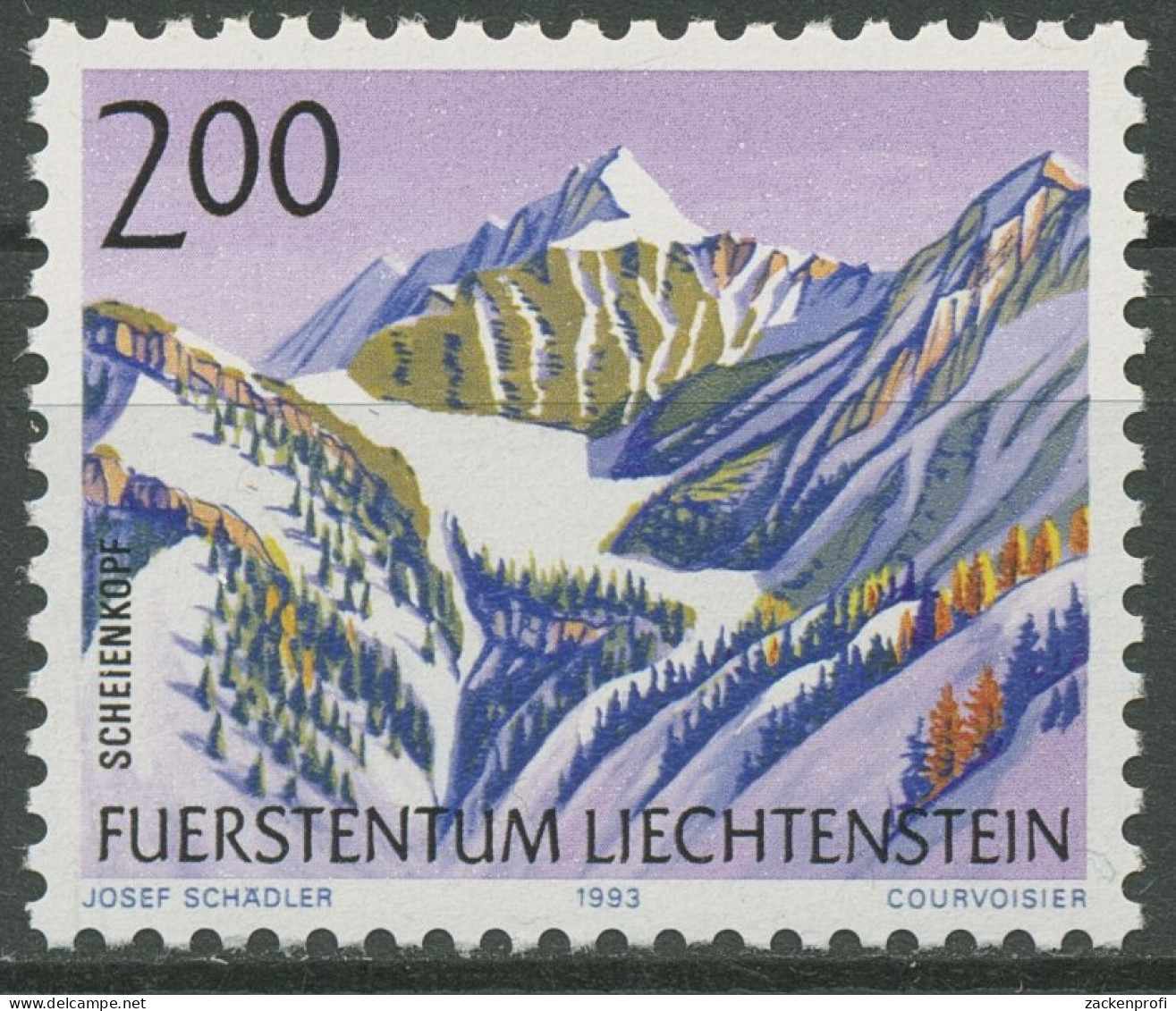 Liechtenstein 1993 Berge Scheienkopf 1059 Postfrisch - Ongebruikt