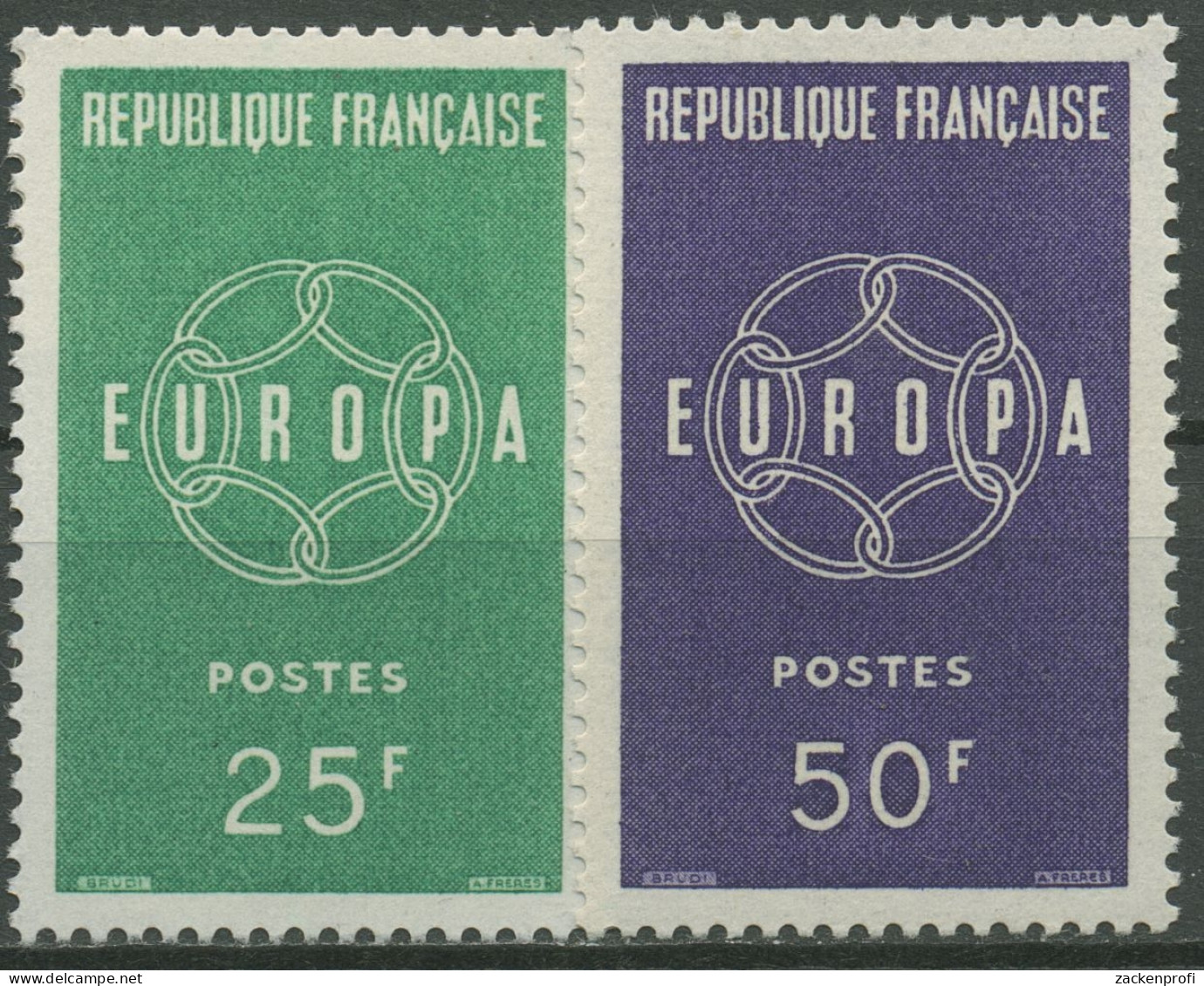 Frankreich 1959 Europa CEPT Kette 1262/63 Postfrisch - Neufs