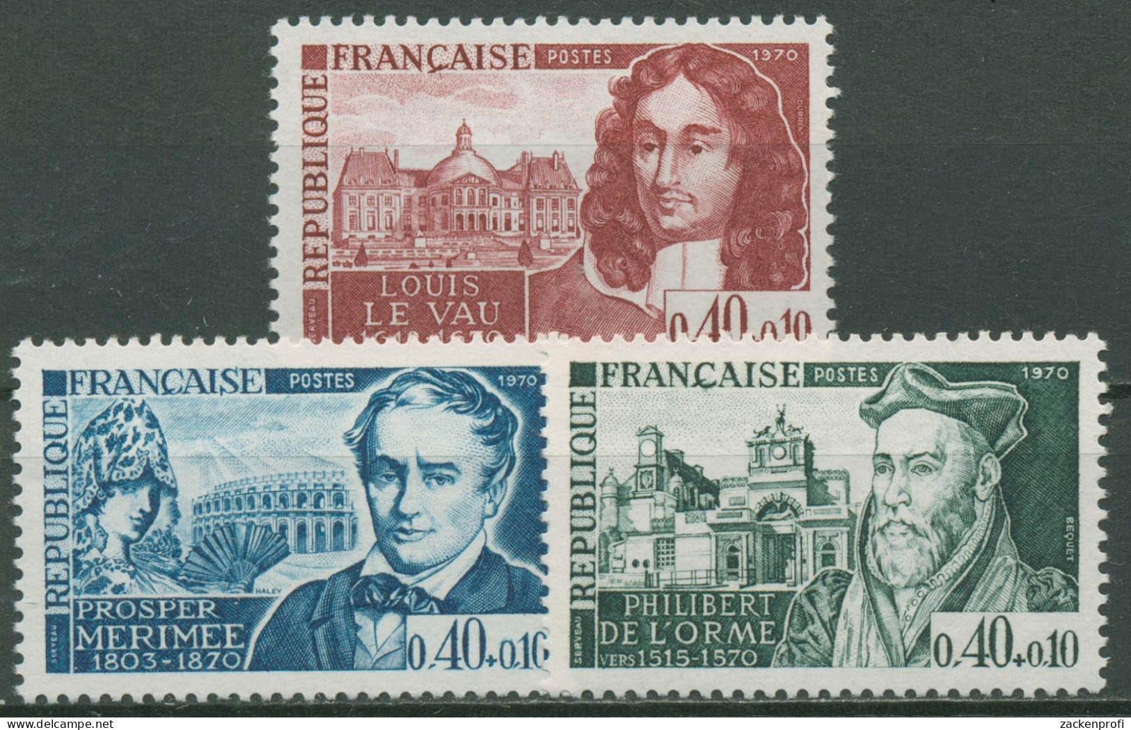Frankreich 1970 Persönlichkeiten Architekten 1696/98 Postfrisch - Unused Stamps