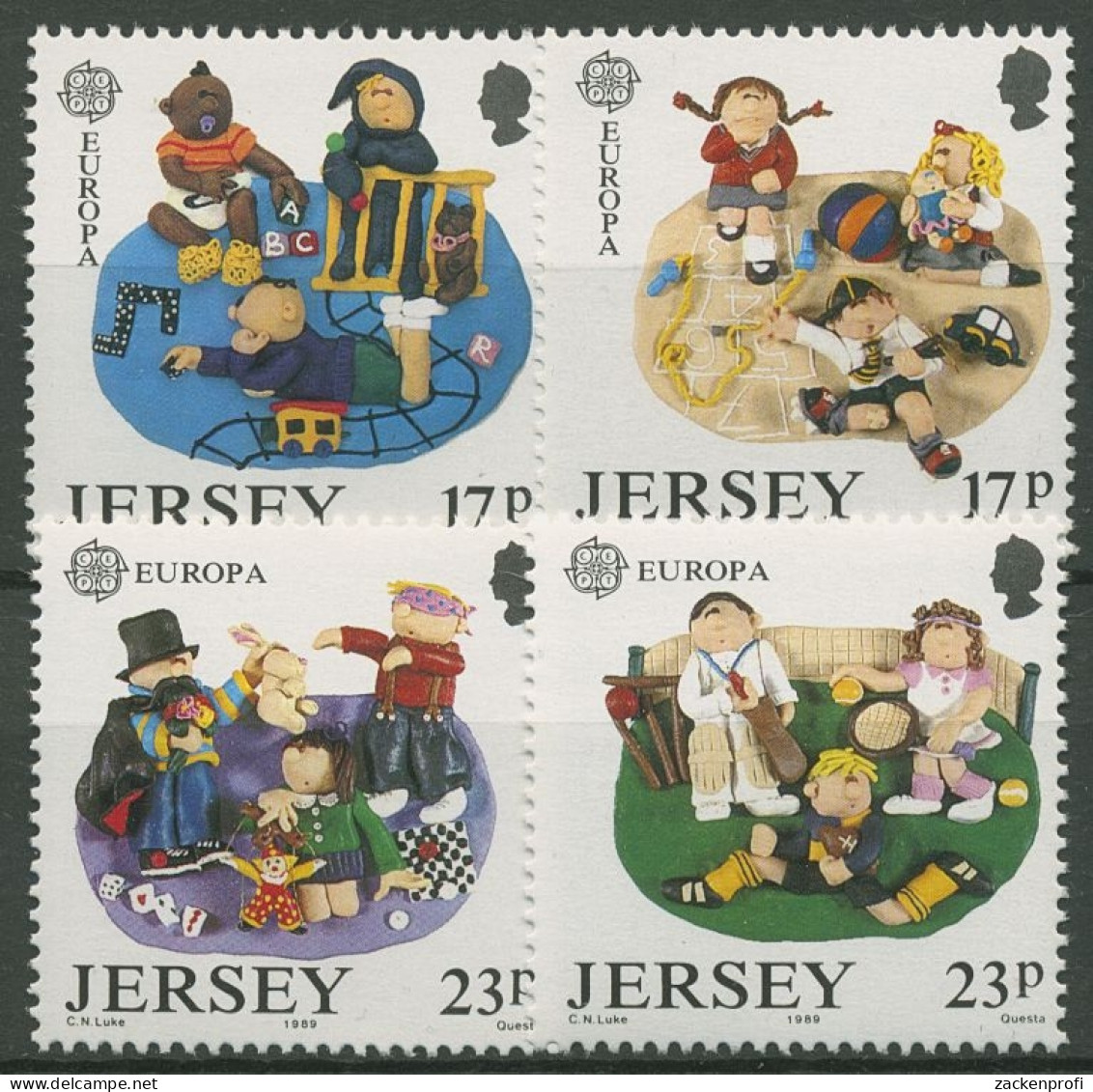 Jersey 1989 Europa CEPT Kinderspiele 476/79 Postfrisch - Jersey