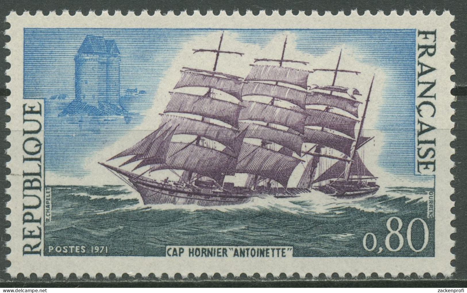 Frankreich 1971 Schiffe Kap-Hoorn-Segler Viermaster 1745 Postfrisch - Nuevos