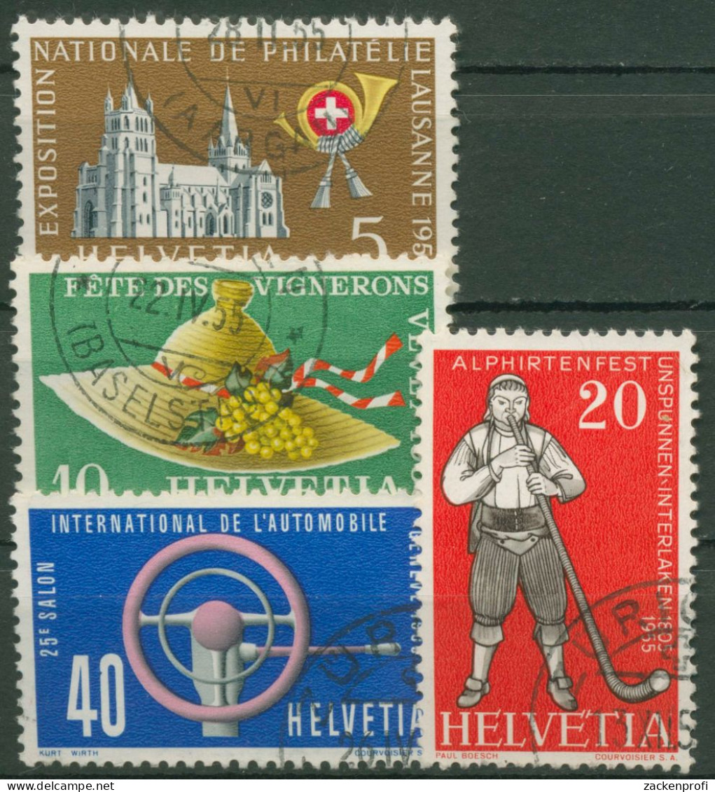 Schweiz 1955 Ereignisse Ausstellungen Feste 607/10 Gestempelt - Usati