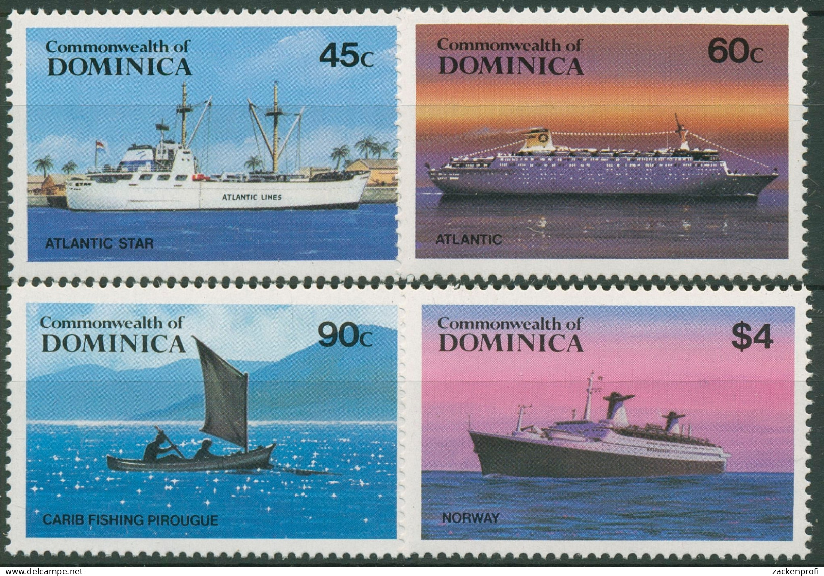 Dominica 1984 Schiffe 856/59 Postfrisch - Dominica (1978-...)
