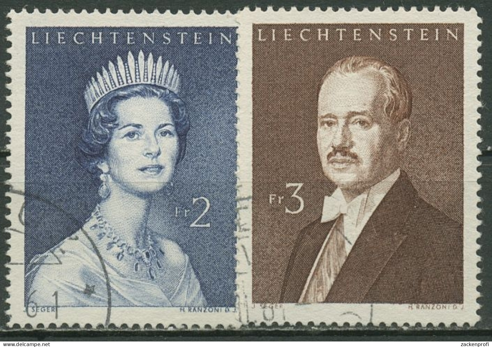 Liechtenstein 1960 Freimarken: Fürstenpaar 402/03 Gestempelt - Used Stamps